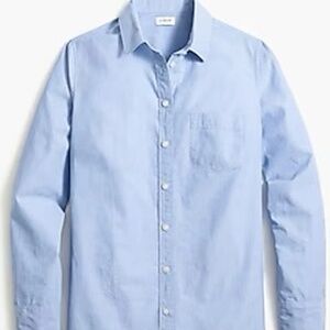 NWT J.Crew Factory Signature Fit Oxford Button Down Shirt Light Blue Cotton Smal